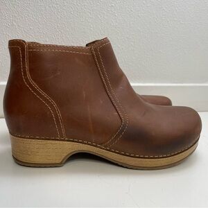 Dansko Women's size 7US 37EU Barbara Ankle Boots Boho Western Brown Leather